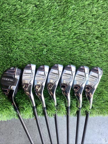 Cobra T-Rail Hybrid Irons Set 4-PW With Lite Flex Seniors Graphite Shafts