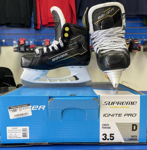 NEW! Bauer Supreme Ignite Pro Hockey Skates - Size Junior 3.5 Regular Width