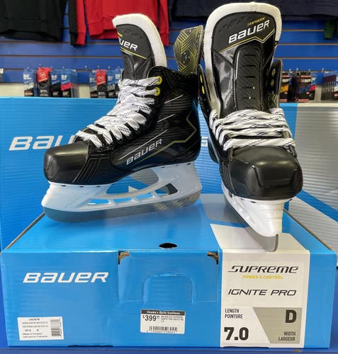 NEW! Bauer Supreme Ignite Pro Hockey Skates - Size Senior 7 Regular Width