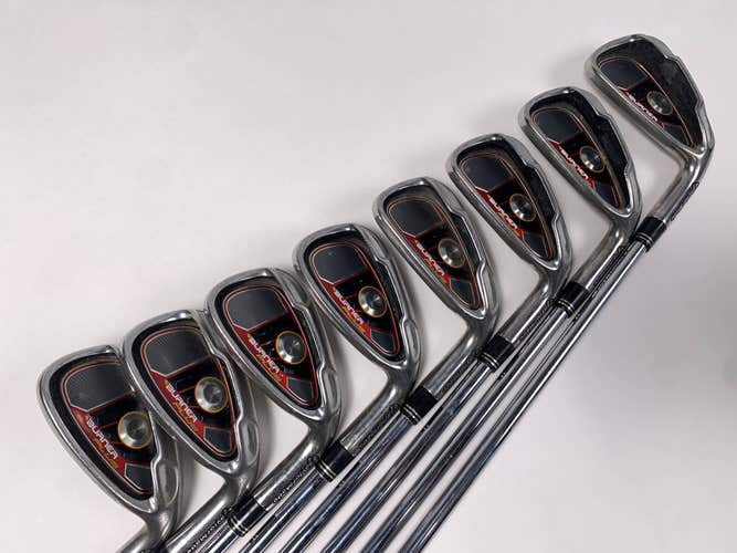 TaylorMade Burner Plus Iron Set 4-PW+AW Burner 85g Regular Steel Mens RH +1/2"