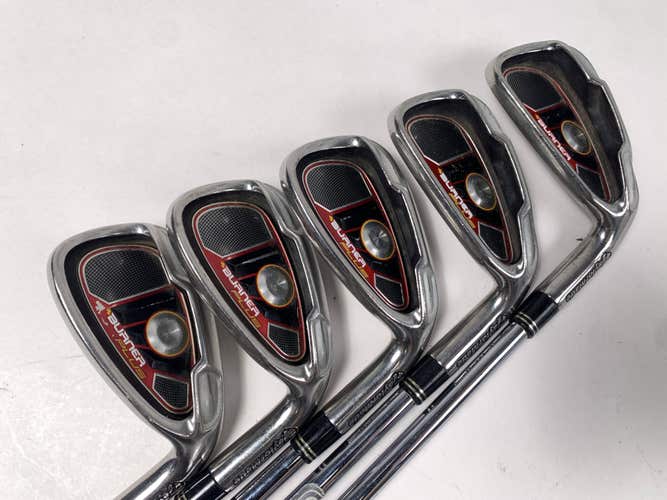 TaylorMade Burner Plus Iron Set 6-PW Burner 85g Uniflex Steel Mens RH +1/2"