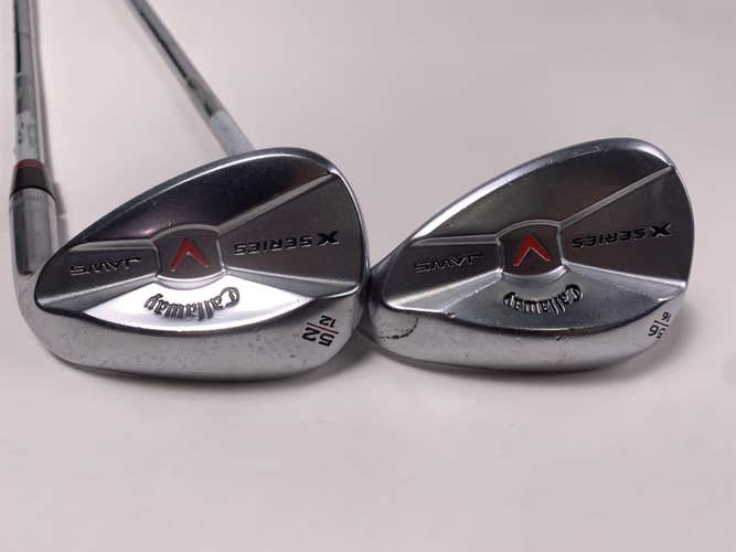 Callaway X Series Jaws Chrome Wedge Set 52* 12 56* 16 X Series Wedge Steel RH
