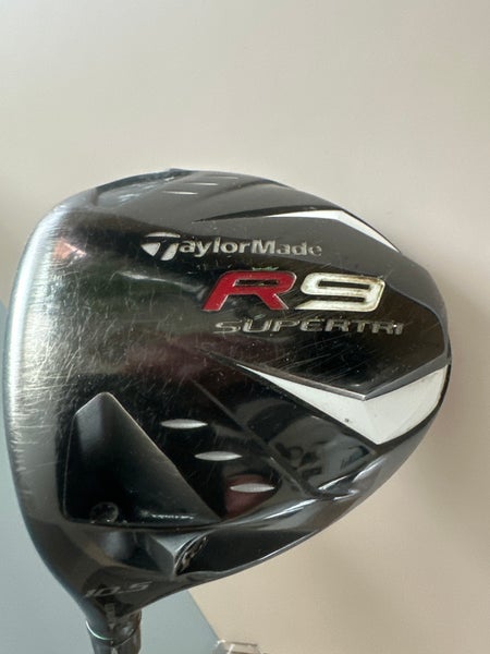 Men's 2009 TaylorMade R9 SuperTri Left Handed Driver Stiff Flex S 10.5 Loft (Used)
