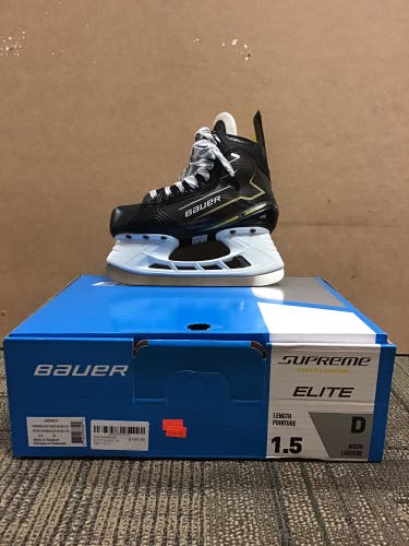 Bauer Supreme Elite Hockey Skates Regular Width Size 1.5 (New)