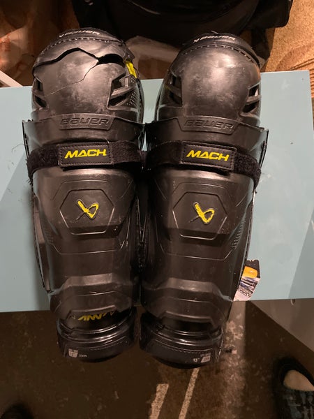 Senior Bauer Supreme Mach 13" Shin Pads (Used)