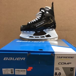2024 Bauer S24 Supreme Comp (SMU) Hockey Skates Regular Width 8 (New)