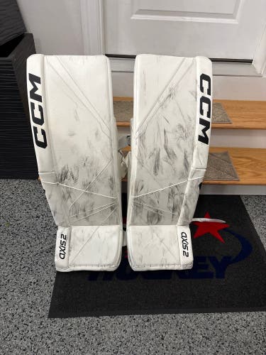 34" CCM Axis 2 Pro Goalie Leg Pads Pro Stock (Used)