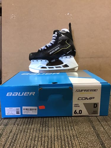 2024 Bauer S24 Supreme Comp (SMU) Hockey Skates Regular Width 6 (New)