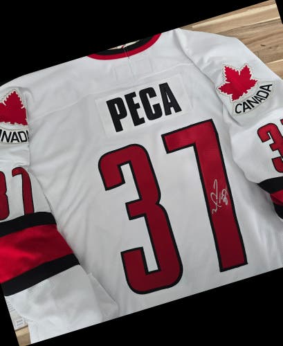 Mike Peca SIGNED Team Canada Jersey COA