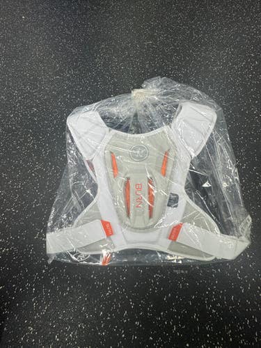 Used Warrior BURN Lacrosse Shoulder Pads White LG 11849-S000039045