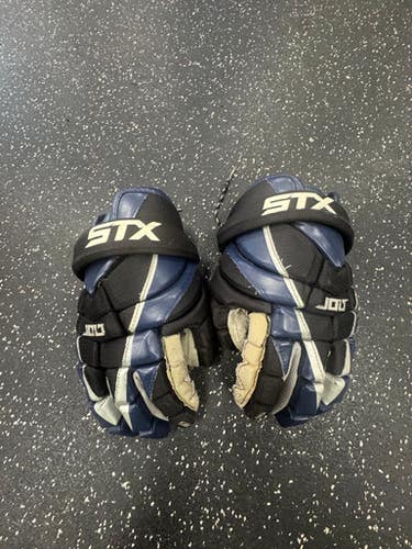 Used STX JOLT Lacrosse Gloves Mens Navy Blue LG 11849-S000039026