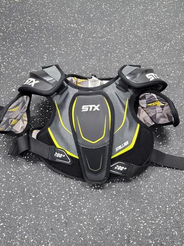 Used STX 200+ Lacrosse Shoulder Pads Black MD 11849-S000039016