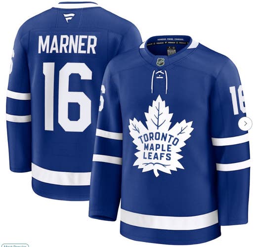 Toronto Maple Leafs Mitch Marner Fanatics Blue Home Premium Jersey Size 54