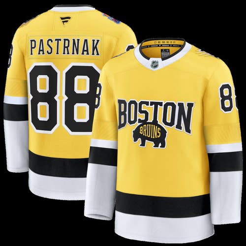 Boston Bruins David Pastrnak Fanatics Gold 2026 Stadium Series Premium Jersey