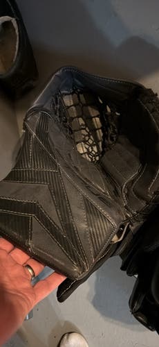 True Catalyst PX3 Pro Stock Goalie Glove 600 and EX6 Blocker 595 Black