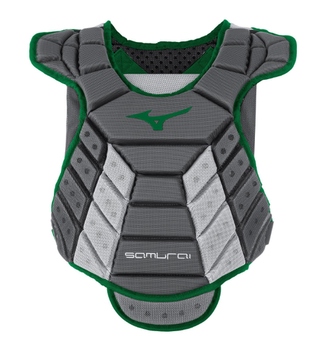 Mizuno Samurai Womens Fastpitch Softball Chest Protector Size 13" Grey/Forest