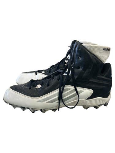 Used Adidas S83838 Adult FB Cleats Black And White Senior 11 11862-S000093664