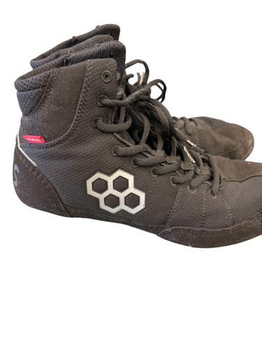Used Rudis RUDNC1006-BLKOUT-09 Wrestling Shoes Black Senior 9 11862-S000093620
