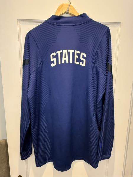 Nike USA サッカー トレーニングシャツ ネイビー Nike Dri-Fit USMNT 1/4 Zip USA Soccer Training Top Blue Men's Size
