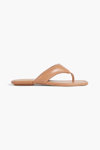 Stuart Weitzman Maui Sandals Women's 6 M Tan Leather Slip On Flip Flop HTAT1044