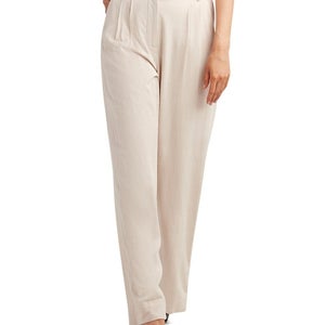 Bcx Pants Women's 0 Juniors Sand Pleated Front Mid Rise Wide Leg Formal PAL68