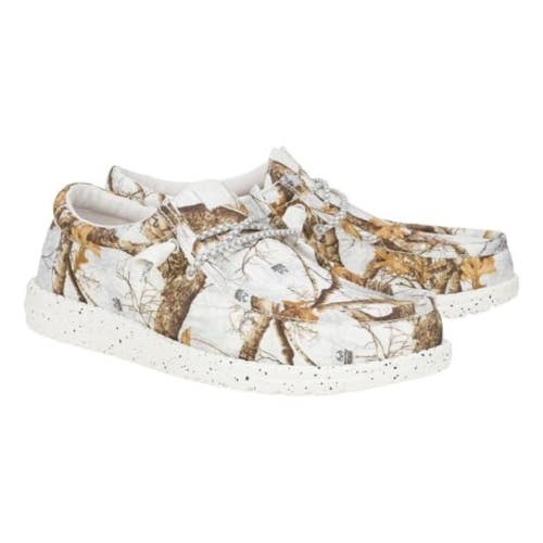 Hey Dude Wally Realtree Edge 43052-1D3 Men's 11 White Camo Casual Shoes POSH045