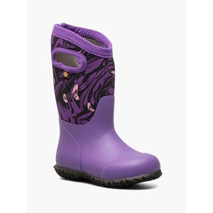 Bogs York Spooky 72887-546 Kids 4 Purple Round Toe Waterproof Rain Boots HTAT933