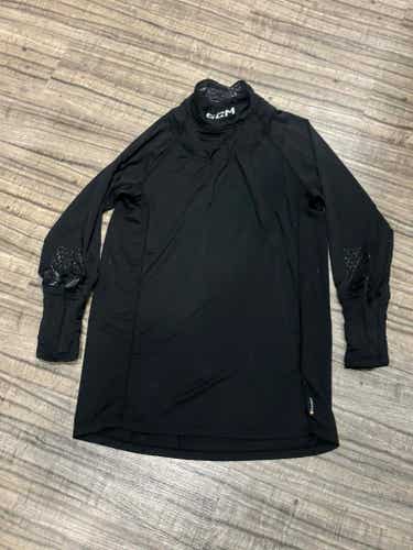 CCM Hockey Neck & Wrist Guard Protection Long Sleeve Base Layer Shirt