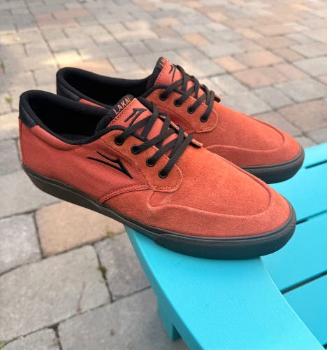 MENS LAKAI LIMITED FOOTWEAR - RILEY HAWK 3 SKATEBOARD SHOES - NUTMEG US SIZE 11