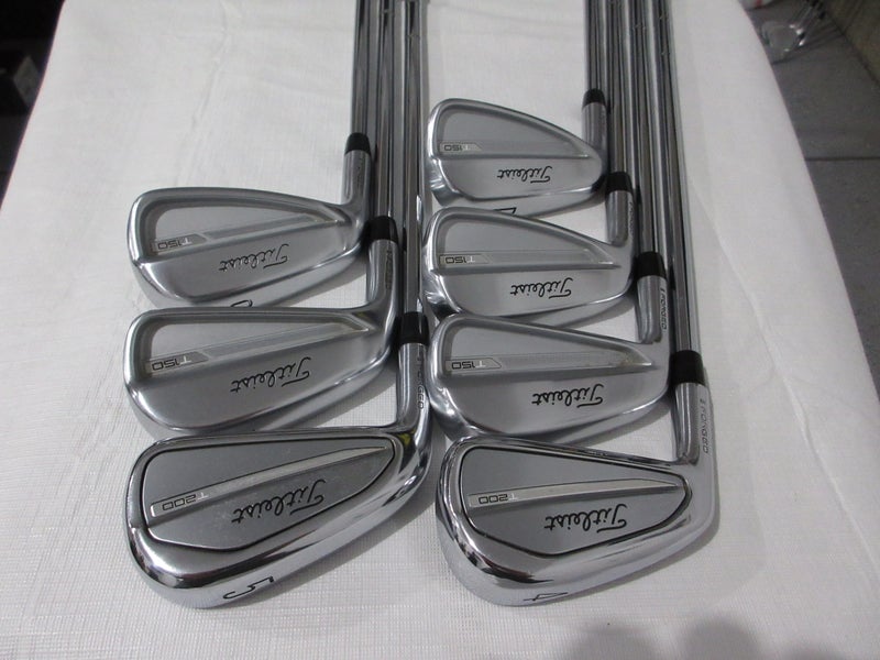 Left-Handed Titleist T200 & T150 23 Iron Set - 4-PW - Stiff Steel +0.5" Long