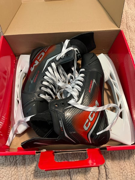 Black 2025 CCM JetSpeed FT860 Hockey Skates Regular Width 8 (New)