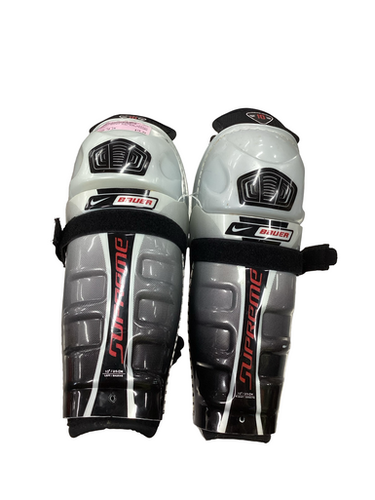 Used Bauer BAUER SUPREME Junior Shin Guards White 10" 11613-S000180745