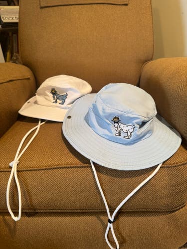 (Used) GOAT USA Sun Hats - Pair - Carolina Blue and White - Youth Size