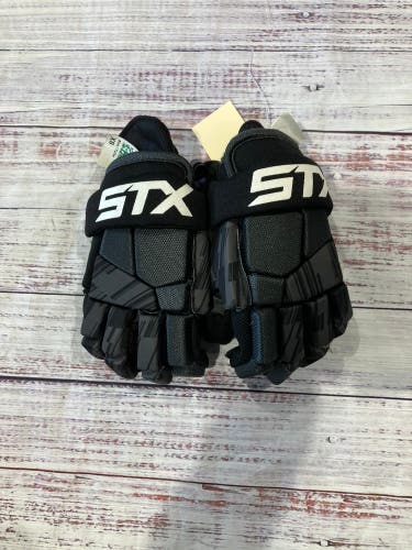 Black STX Stallion 75 Lacrosse Gloves I Youth XS (Used)