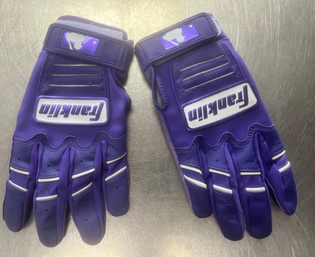 Used Franklin BB/SB Batting Gloves Purple LG 11497-S000157172