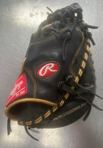 Used Rawlings R9 32.5 BB/SB Catchers RH Throw Black 32 1/2" 11497-S000157173