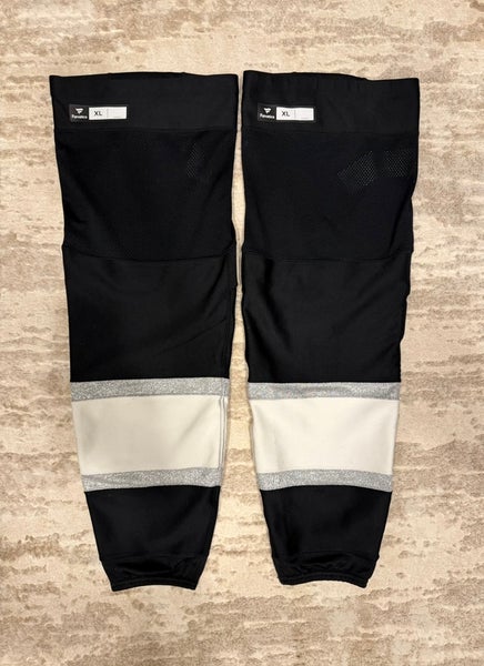 Los Angeles Kings Game Pro Stock Fanatics Black Home Socks NHL XL