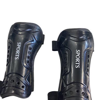 Used Soccer Shin Guards Youth Black MD 11760-S000090751