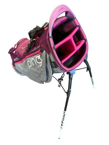 Used Ping 4 WAY HOOFER Womens Stand Bag Purple 11682-S000128080