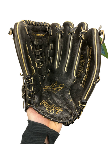 Used Rawlings RBG36B BB/SB Glove RH Throw Black 12 1/2" 11682-S000128078