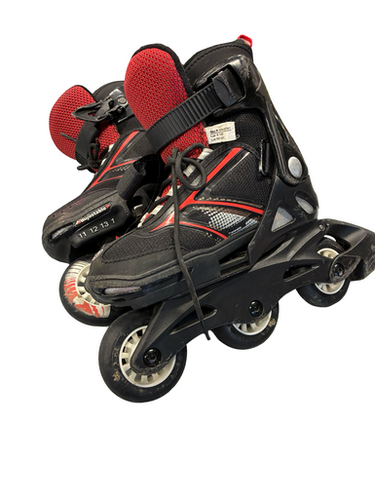 Used Rollerblade SPITFIRE Junior Rec Fitness Skates Black Adjustable 11682-S000128127