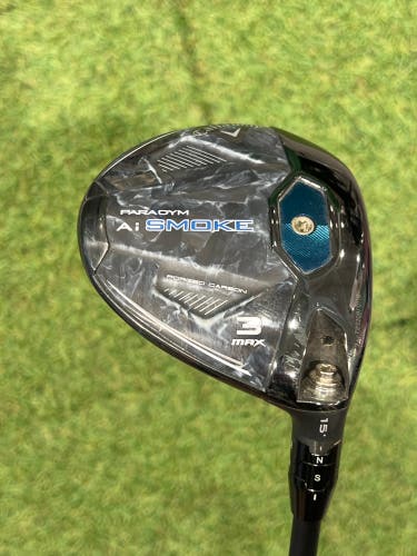 Men's Callaway Paradym Ai Smoke Max Fairway 3 Wood - Mitsubishi Tensei CR Blue 60 Shaft (Used)