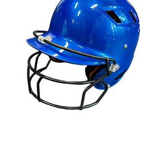 Used Schutt W/ FACEMASK Batting Helmet w/Mask Royal Blue One Size 11682-S000128449
