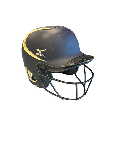 Used Mizuno BATTING HELMET Batting Helmet w/Mask Navy Blue MD 11682-S000130734