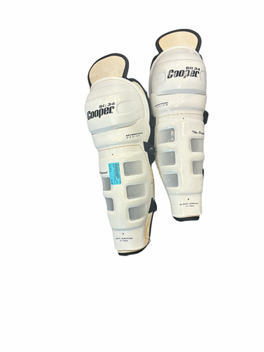 Used Cooper SG35 SHINGUARDS Senior Shin Guards White 15" 11682-S000130735