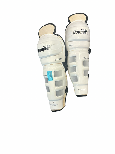 Used Cooper SG35 SHINGUARDS Senior Shin Guards White 15" 11682-S000130735