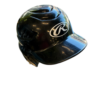 Used Rawlings BB HELMET Batting Helmet No Mask Black MD 11682-S000130833