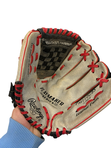 Used Rawlings PLAY MAKER SERIES BB/SB Glove RH Throw Black 11" 11682-S000127991