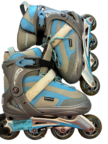 Used Schwinn 6 - 7.5 Senior Rec Fitness Skates Carolina Blue Adjustable 11682-S000130913