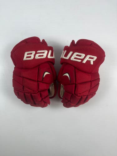 Used Bauer Vapor APX Pro Stock Hockey Gloves - Red